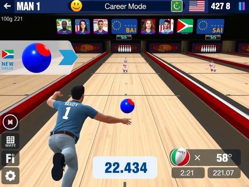 Indian Bowling Sensation career mode progression screen